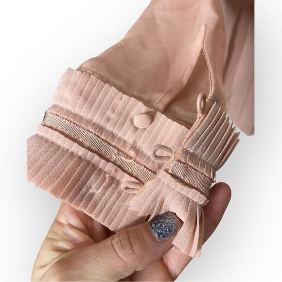 NWT NICHOLAS Blush Fine Pleat Blouse - Picture 6 of 15